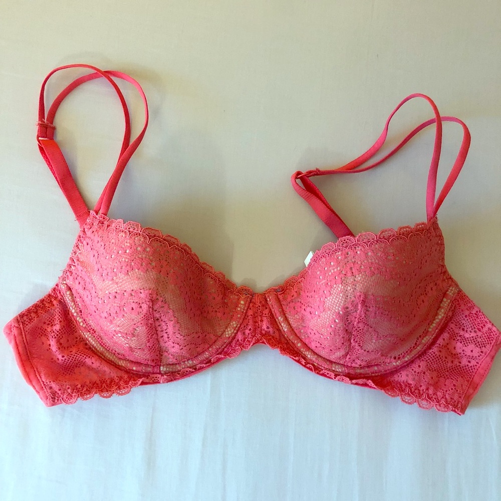 BP Pink Lace Balconette Bra 34B